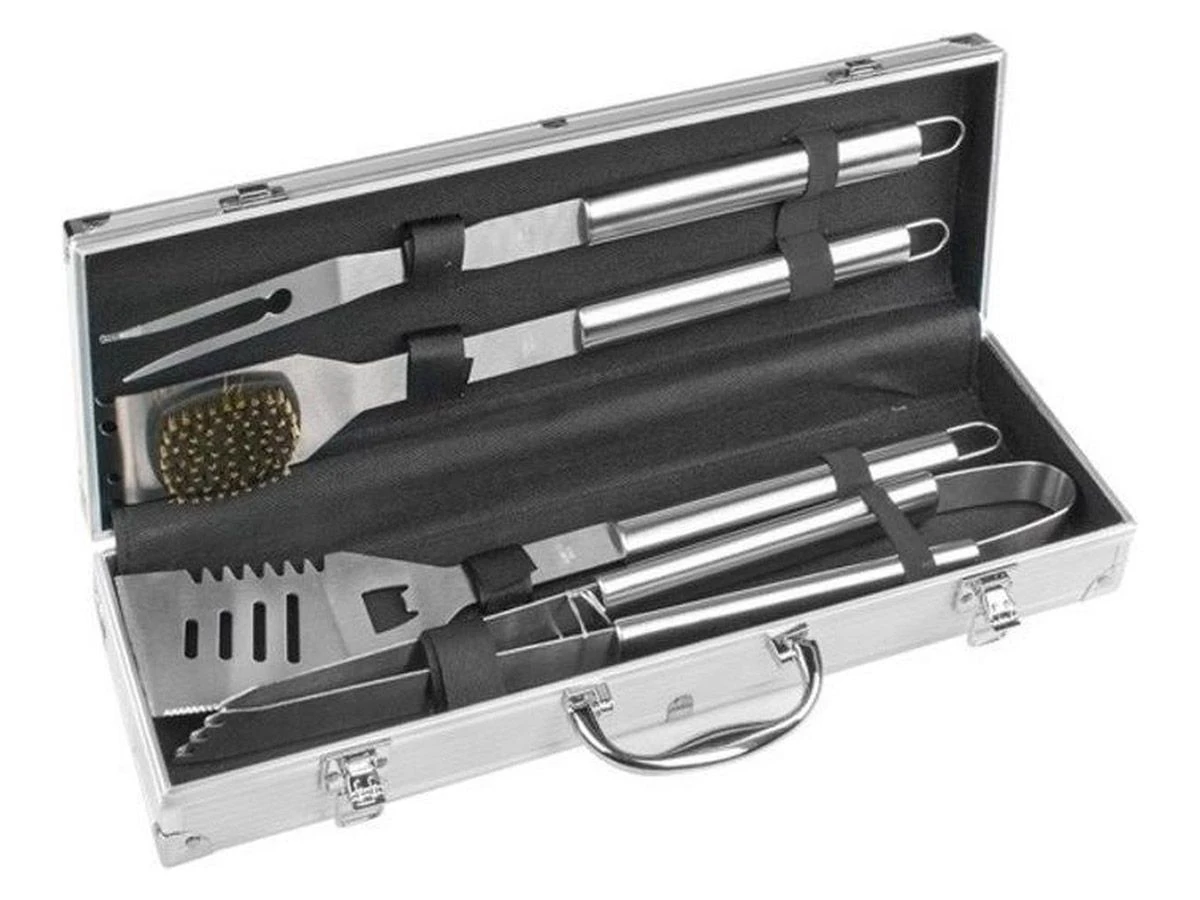 Merkloos BBQ 4-delige Gereedschapset In Koffer 4 Merkloos BBQ 4-delige Gereedschapset In Koffer - Afbeelding 2