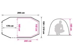 Obelink Lodge 180 Tunneltent -Buiten Kamperen obelink lodge 180 floor plan ecommerce ba3c