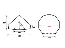 Obelink Sahara 400 Bell Tent -Buiten Kamperen sahara 400 plattegrond ecommerce 0787 5